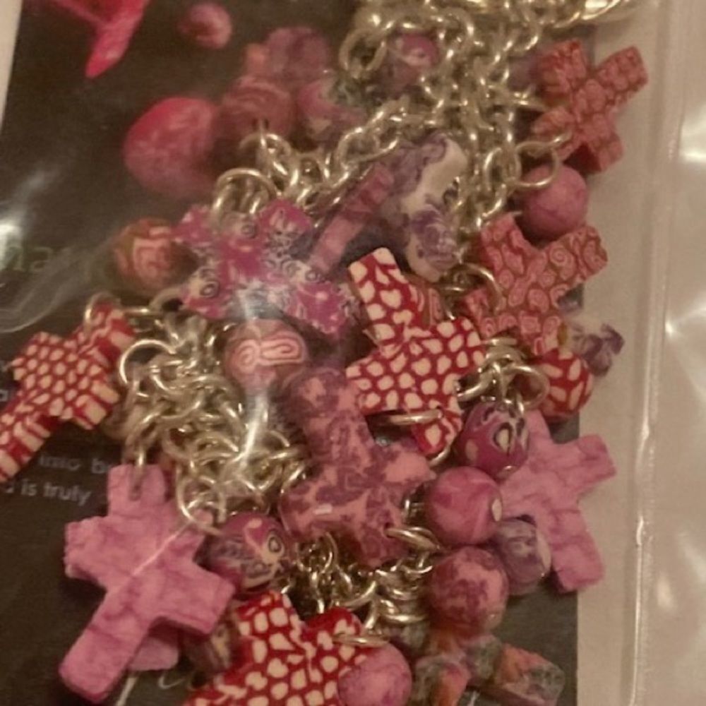 NEW SEALED Lot of 2 Cluster Cross Bracelets by Viva Beads - Picture 7 of 9